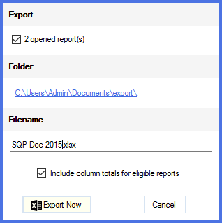 AdWords Export Dialog